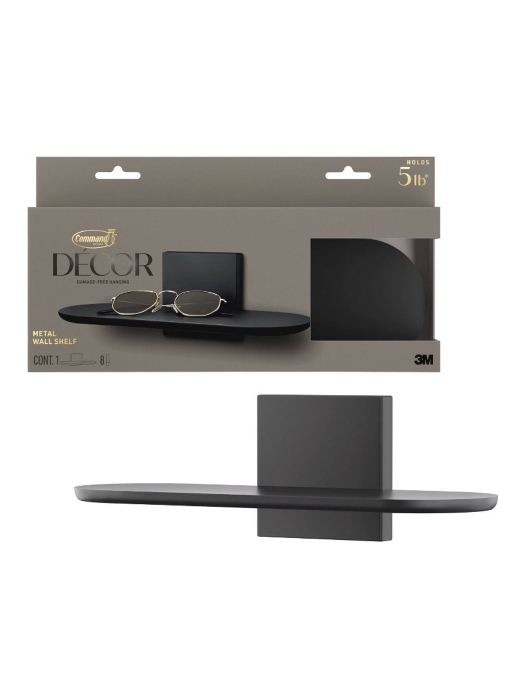 Command Decor Metal Wall Shelf